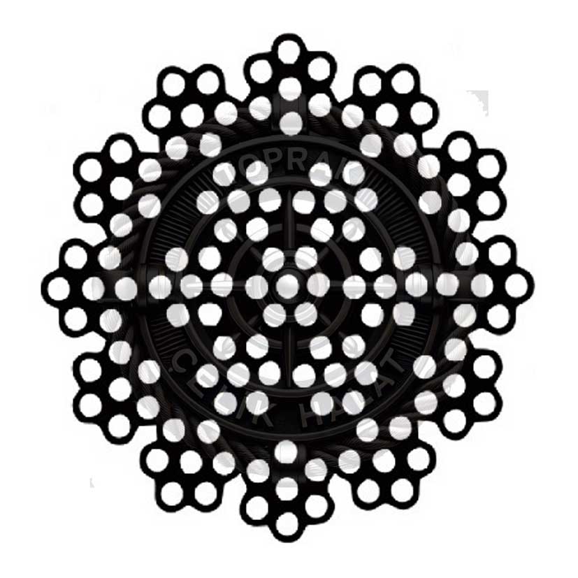 19x7 IWRC Yarı Dönmez Çelik Halat