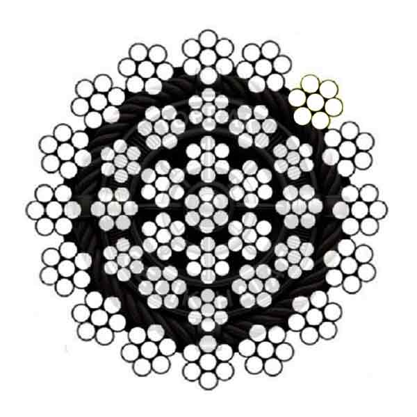 35X7 IWRC Dönmez Warrington Çelik Halat