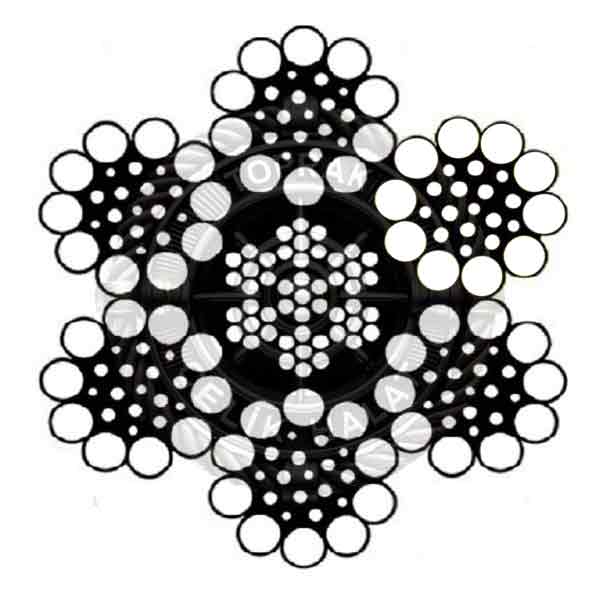 6x19 IWRC Çelik Özlü Standart Çelik Halat