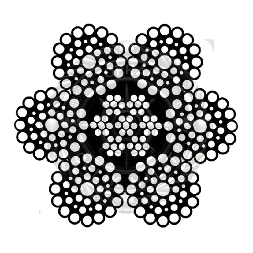 6x41 IWRC Çelik Özlü Warrington Çelik Halat