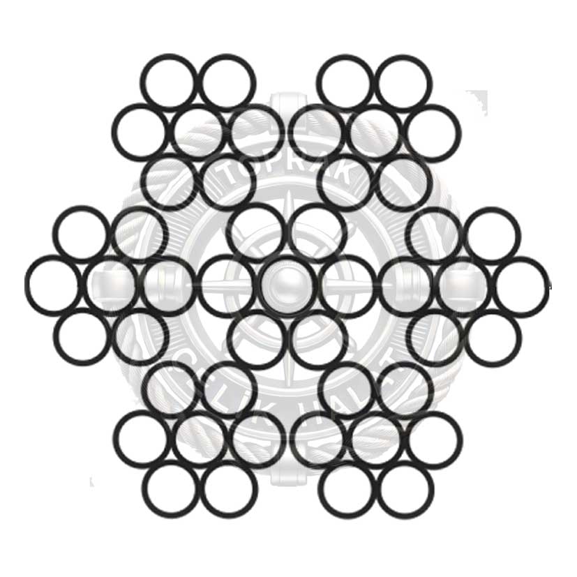 6x7 IWRC Çelik Özlü Çelik Halat