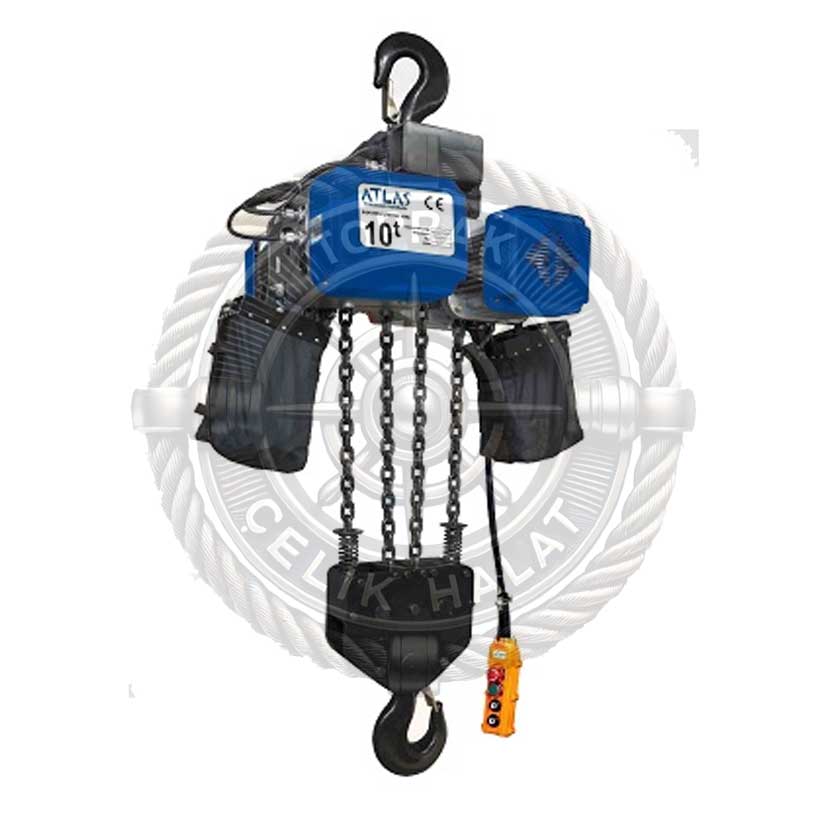 Atlas 10 Ton Elektrikli Zincirli Vinç (Trifaze)