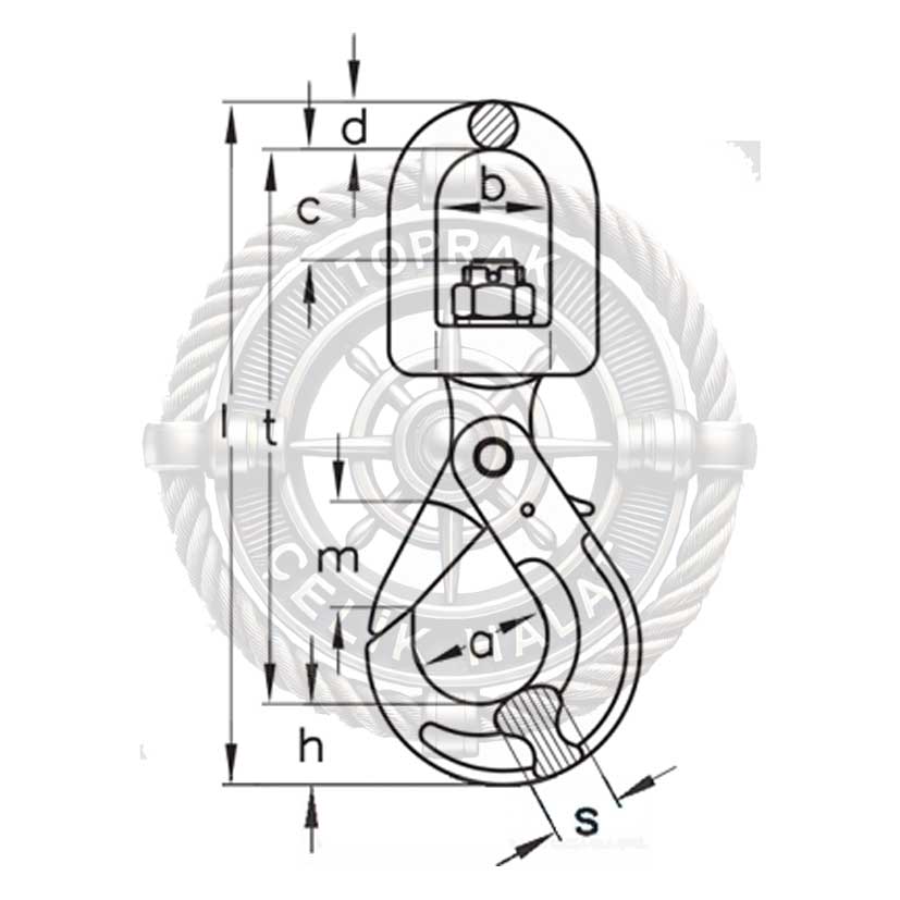 Otomatik Kilitli Fırdöndü Kanca Tip CLW