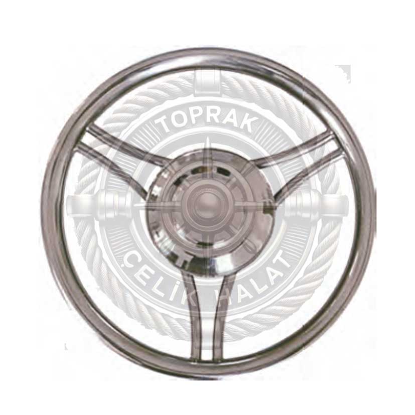 Tekne Dümen Simidi 35 cm Tipo 22 Krom, Dümen Simidi